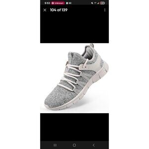 AOE Womens Fashion Running Shoes Ultra Lightweight Breathable Mesh Gray Size 4